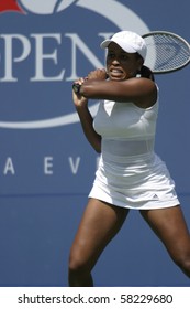 NEW YORK- JULY 25: Chanda Rubin Action Against Maria Vento-Kabchi  July 25, 2003 In Flushing, NY. Rubin Won The Match To Advance On In The 2003 US Open.