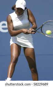 NEW YORK- JULY 25: Chanda Rubin Action Against Maria Vento-Kabchi  July 25, 2003 In Flushing, NY. Rubin Won The Match To Advance On In The 2003 US Open.