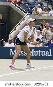 NEW YORK- JULY 27: Kim Clijsters In Action Against Laura Granville July 27, 2003 In Flushing, NY. Clijsters Won The Match To Advance On In The 2003 US Open.