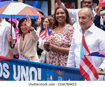 New York, New York - June 12, 2022 : Attorney General, Letitia James at NYC Puerto Rican Day parade on 5th ave. in Manhattan. 