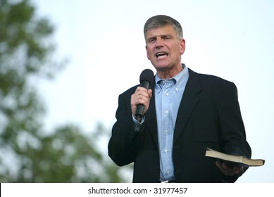 NEW YORK - JUNE 25: Franklin Graham Speaks On The Second Night Of The Billy Graham Crusade At Flushing Meadows Corona Park On June 25, 2005 In Flushing, New York.