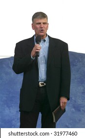 NEW YORK - JUNE 25: Franklin Graham Speaks On The Second Night Of The Billy Graham Crusade At Flushing Meadows Corona Park On June 25, 2005 In Flushing, New York.