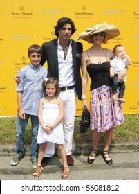 NEW YORK - JUNE 26: Argentine polo player Nacho Figueras and his family attend the Veuve Clicquot Polo Classic at Governor's Island on June 26, 2010 in New York City.