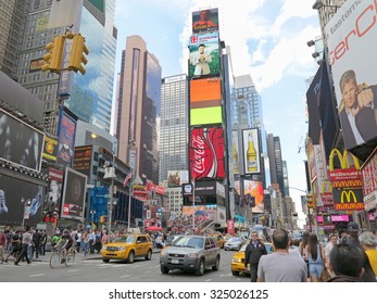 NEW YORK, NEW YORK - June 7, 2012 - Times Square In New York City, USA During The Daytime