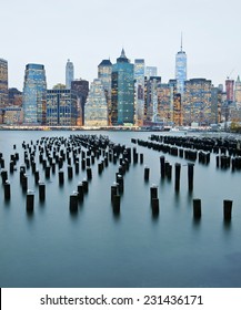 New York Lower Manhattan Skyline Long Exposure