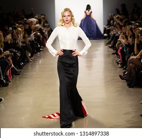 New York, Manhattan, 50 Varick Street - February 13, 2019: Zang Toileting Fashion Show, New York Fashion Week