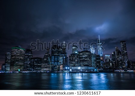 New York Manhattan night view