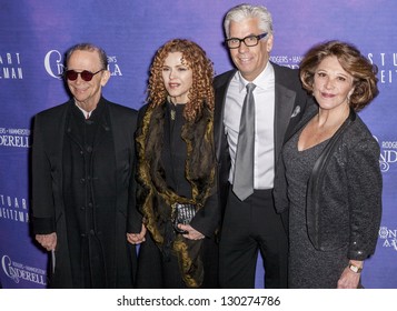 NEW YORK - MARCH 03: Joel Grey, Bernadette Peters, Steve Bakunas And Linda Lavin Attend The Broadway Premiere Of Rodgers + Hammerstein Musical Cinderella On March 03, 2013 In New York