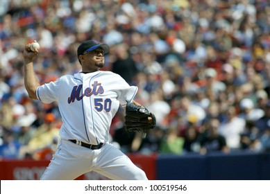 NEW YORK - MAY 20: Duaner Sanchez #50 Of The New York Mets Throws A Pitch Against The New York Yankees On May 20, 2006 At Shea Stadium In Flushing, New York.