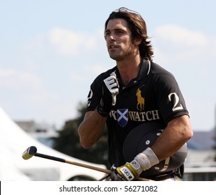 NEW YORK - MAY 30: Argentine polo player Nacho Figueras competes in the Veuve Clicquot Manhattan Polo Classic at Governors Island on May 30, 2009 in New York City.
