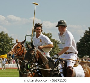 NEW YORK - MAY 30: HRH Prince Harry competes in the Veuve Clicquot Manhattan Polo Classic at Governors Island on May 30, 2009 in New York City.