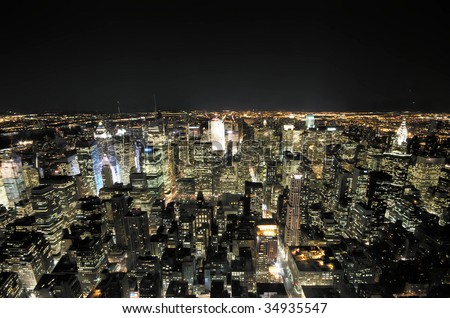 Similar – Image, Stock Photo View from Empire to Times Square