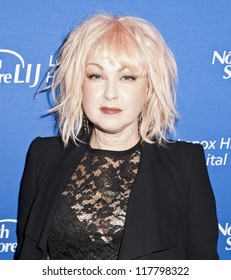 NEW YORK - NOVEMBER 05: Cyndi Lauper attends Lenox Hill hospital Autumn ball, award ceremony and fundraising to hurricane SAndy victims in Waldorf Astoria Hotel on November 05, 2012 in New York CIty