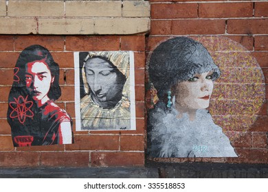 NEW YORK - NOVEMBER 3, 2015: Street Art At Lower East Side In Manhattan