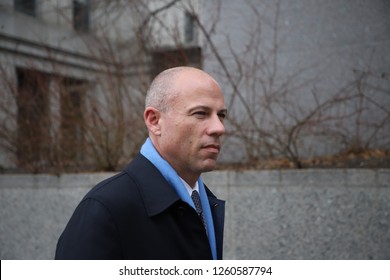 New York, NY - 12.17.2018: Bench Trial Held For Patricia Okoumou, With Her Lawyers Michael Avenatti And Ron Kuvi, At Federal Court In New York City. 