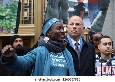 New York, NY - 12.17.2018: Bench Trial Held For Patricia Okoumou, With Her Lawyers Michael Avenatti And Ron Kuvi, At Federal Court In New York City. 