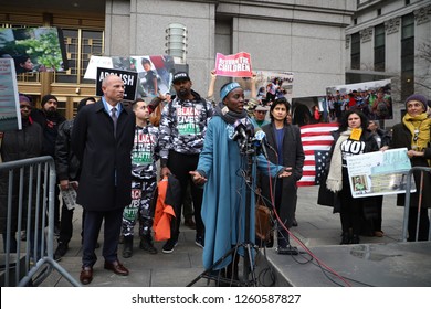 New York, NY - 12.17.2018: Bench Trial Held For Patricia Okoumou, With Her Lawyers Michael Avenatti And Ron Kuvi, At Federal Court In New York City. 