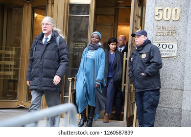 New York, NY - 12.17.2018: Bench Trial Held For Patricia Okoumou, With Her Lawyers Michael Avenatti And Ron Kuvi, At Federal Court In New York City. 