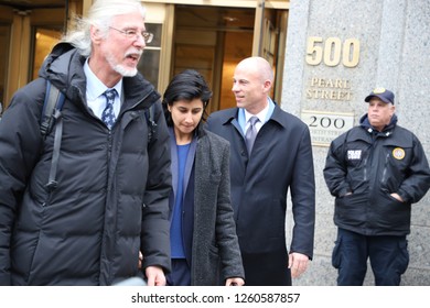 New York, NY - 12.17.2018: Bench Trial Held For Patricia Okoumou, With Her Lawyers Michael Avenatti And Ron Kuvi, At Federal Court In New York City. 