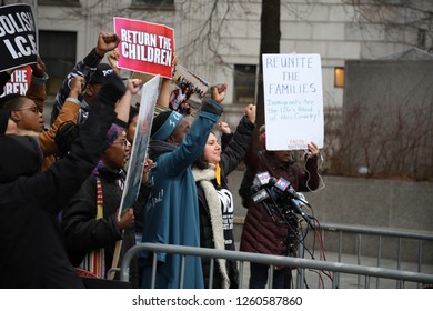 New York, NY - 12.17.2018: Bench Trial Held For Patricia Okoumou, With Her Lawyers Michael Avenatti And Ron Kuvi, At Federal Court In New York City. 