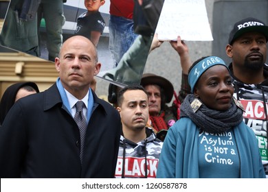 New York, NY - 12.17.2018: Bench Trial Held For Patricia Okoumou, With Her Lawyers Michael Avenatti And Ron Kuvi, At Federal Court In New York City. 