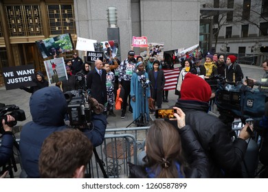 New York, NY - 12.17.2018: Bench Trial Held For Patricia Okoumou, With Her Lawyers Michael Avenatti And Ron Kuvi, At Federal Court In New York City. 