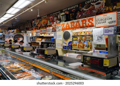 NEW YORK, NY -14 MAR 2021- View Of Zabars, A Specialty Food Store Located On Broadway On The Upper West Side Of Manhattan. It Is Famous For Its Deli And Smoked Fish Products.