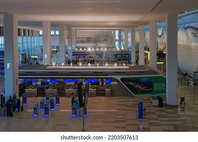 NEW YORK, NY -14 SEP 2022- View Of The Renovated Terminal At LaGuardia Airport (LGA) In Queens, New York, United States.