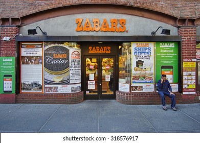 NEW YORK, NY -19 SEPTEMBER 2015- Zabars Is A Specialty Food Store Located On Broadway On The Upper West Side Of Manhattan. It Is Famous For Its Deli And Smoked Fish Products.