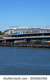 NEW YORK, NY -27 MAY 2021- View Of Yankee Stadium, The Landmark Ballpark Of The New York Yankees Of Major League Baseball (MLB) Located In The Bronx, New York City, United States.