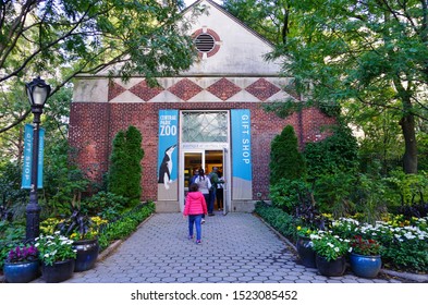 NEW YORK, NY -6 AUG 2019- View Of The Central Park Zoo, A Wildlife Conservation Society (WCS)  In Central Park In Manhattan, New York, USA.