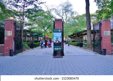 NEW YORK, NY -6 AUG 2019- View Of The Central Park Zoo, A Wildlife Conservation Society (WCS)  In Central Park In Manhattan, New York, USA.