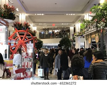 NEW YORK, NY - APR 1: Macys Flower Show In New York, As Seen On April 1, 2017. The Theme For This 43rd Annual Installment At The Macys Herald Square Location Was Carnival.