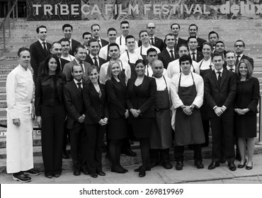 NEW YORK, NY - APRIL 14, 2015: Chef Thomas Keller And Crew Attend The 2015 Tribeca Film Festival - Vanity Fair Party At State Supreme Courthouse