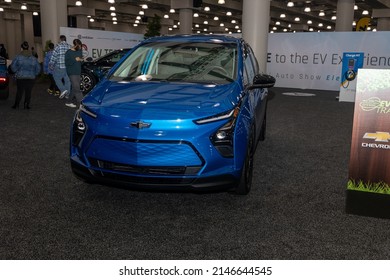 New York, NY - April 16, 2022. New York Auto Show. Chevrolet Bolt EV