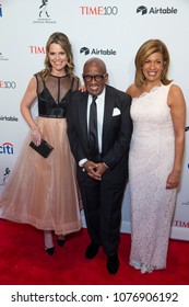 New York, NY - April 24, 2018: Savannah Guthrie, Al Rocker, Hoda Kotb Attend 2018 Time 100 Gala At Jazz At Lincoln Center