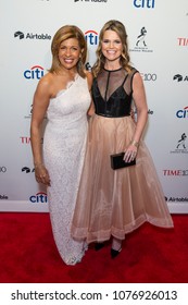 New York, NY - April 24, 2018: Hoda Kotb, Savannah Guthrie Attend 2018 Time 100 Gala At Jazz At Lincoln Center