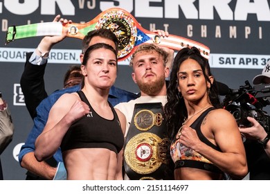 New York, NY - April 29, 2022: Katie Taylor V Amanda Serrano Undisputed Lightweight Title - Weigh-in Ceremony At Hulu Theater At MSG