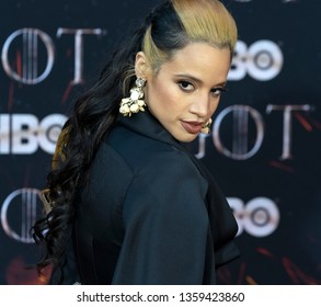 New York, NY - April 3, 2019: Dascha Polanco Attends HBO Game Of Thrones Final Season Premiere At Radion City Music Hall