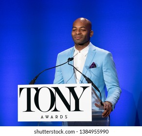 New York, NY - April 30, 2019: Brandon Victor Dixon Announces 2019 TONY Awards Nominations At New York Public Library For Performings Arts