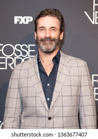 New York, NY - April 8, 2019: Jon Hamm Attends Premiere Fosse/Verdon By FX Network At Gerald Schoenfeld Theatre