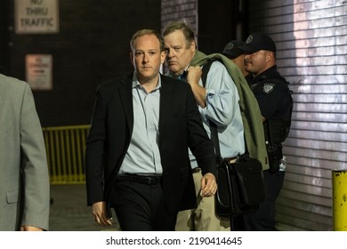 New York, NY - August 15, 2022: U. S. Representatives Lee Zeldin And Nicole Malliotakis Hold Press Conference At Port Authority Bus Terminal