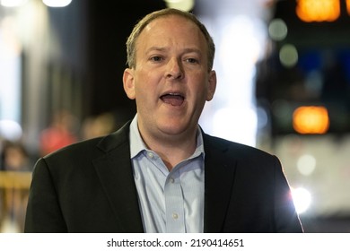 New York, NY - August 15, 2022: U. S. Representatives Lee Zeldin And Nicole Malliotakis Hold Press Conference At Port Authority Bus Terminal