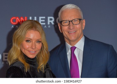 NEW YORK, NY - DECEMBER 08: Kelly Ripa and Anderson Cooper attend the 13th Annual CNN Heroes at the American Museum of Natural History on December 08, 2019 in New York City.