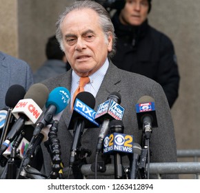 New York, NY - December 20, 2018: Attorney Benjamin Brafman Addresses Media After Unsuccessful Hearing Of Harvey Weinstein Case At New York Criminal Court