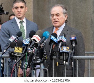 New York, NY - December 20, 2018: Attorney Benjamin Brafman Addresses Media After Unsuccessful Hearing Of Harvey Weinstein Case At New York Criminal Court