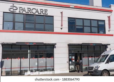 NEW YORK, NY – DECEMBER 27: A Woman Exits The ParCare Community Health Network Williamsburg Office On December 27, 2020 In Brooklyn Borough Of New York City.