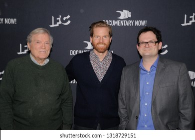 NEW YORK, NY - FEBRUARY 19: D.A. Pennebaker, Alex Buono And Eli Bolin Attend The 'Documentary Now' Special Screening At IFC Center On February 19, 2019 In New York City.