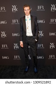 New York, NY - February 6, 2019: Lucky Blue Smith attends IMG and Harlem Fashion Row Host Next Of Kin: An Evening Honoring Ruth Carter at Spring Studios