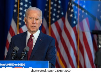 NEW YORK, NY - JANUARY 07: Democratic presidential candidate VP. Joe Biden delivers remarks on the Trump administration's recent actions in Iraq at Chelsea Piers on January 07, 2020 in New York City.